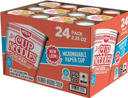 Nissin Cup Noodles Chicken Flavor 2.25 oz 24 ct 2.25 oz